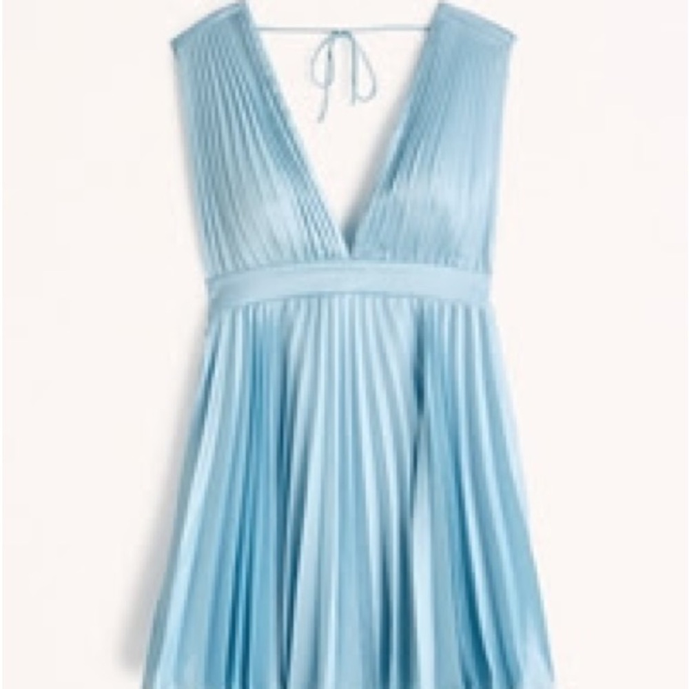 Abercrombie & Fitch Plunge Pleated Mini Dress